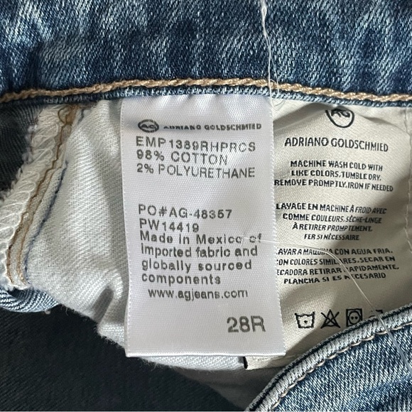 Adriano Goldschmied Blue Cropped Ankle Stretch Legging Skinny Jeans EUC Size 28 - Picture 7 of 10